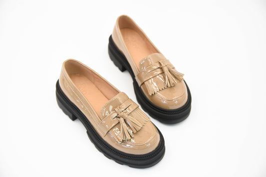Abby Tassel Decor Nude Patent 流蘇厚底鞋(膚色)
