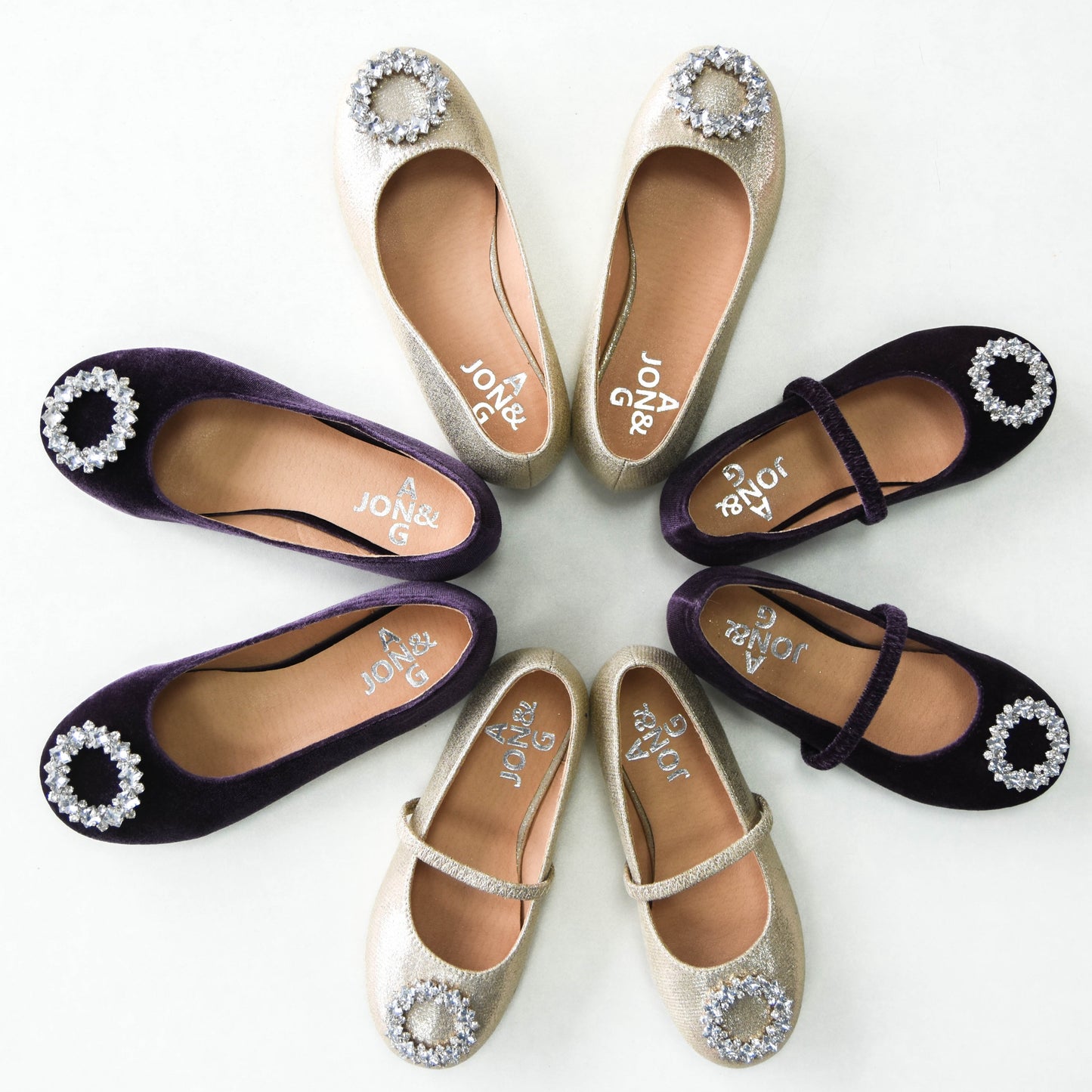 Annabelle Plum 鑽釦鞋(大童/紫色)