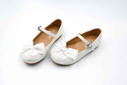 Adeline White 蝴蝶結瑪莉珍(白色)