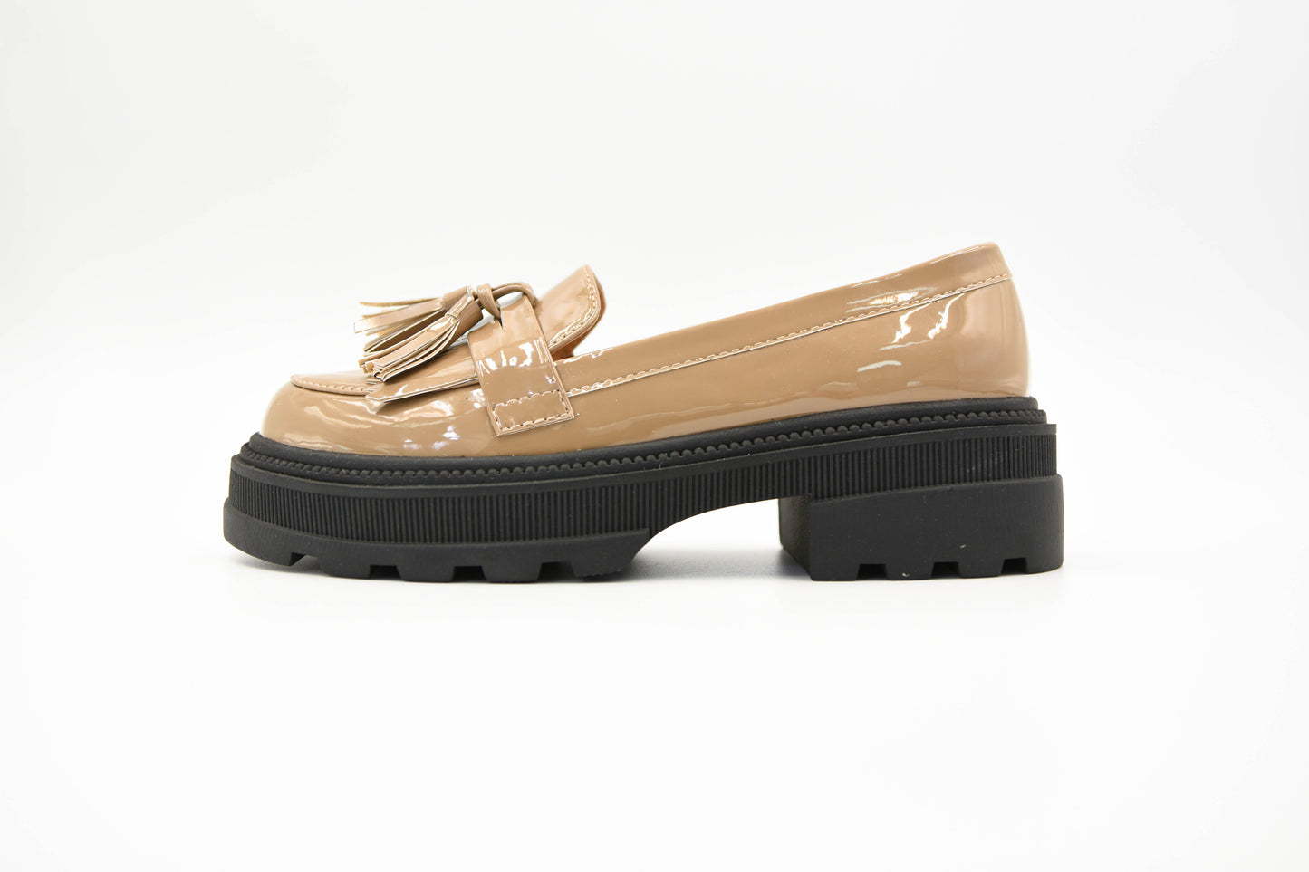 Abby Tassel Decor Nude Patent 流蘇厚底鞋(膚色)