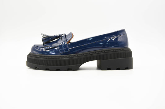 Abby Tassel Decor Navy Patent 流蘇厚底鞋(深藍色)