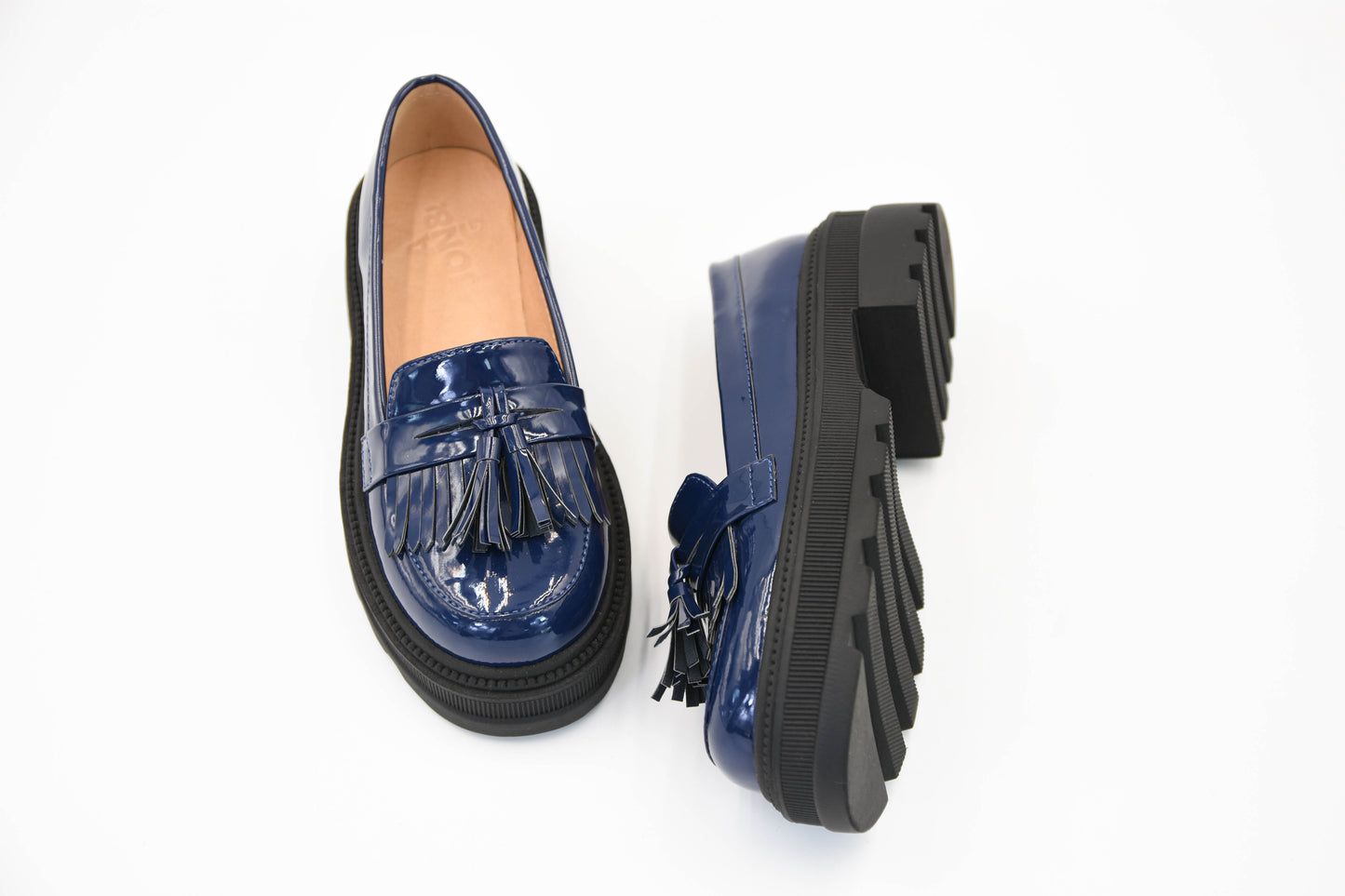 Abby Tassel Decor Navy Patent 流蘇厚底鞋(深藍色)