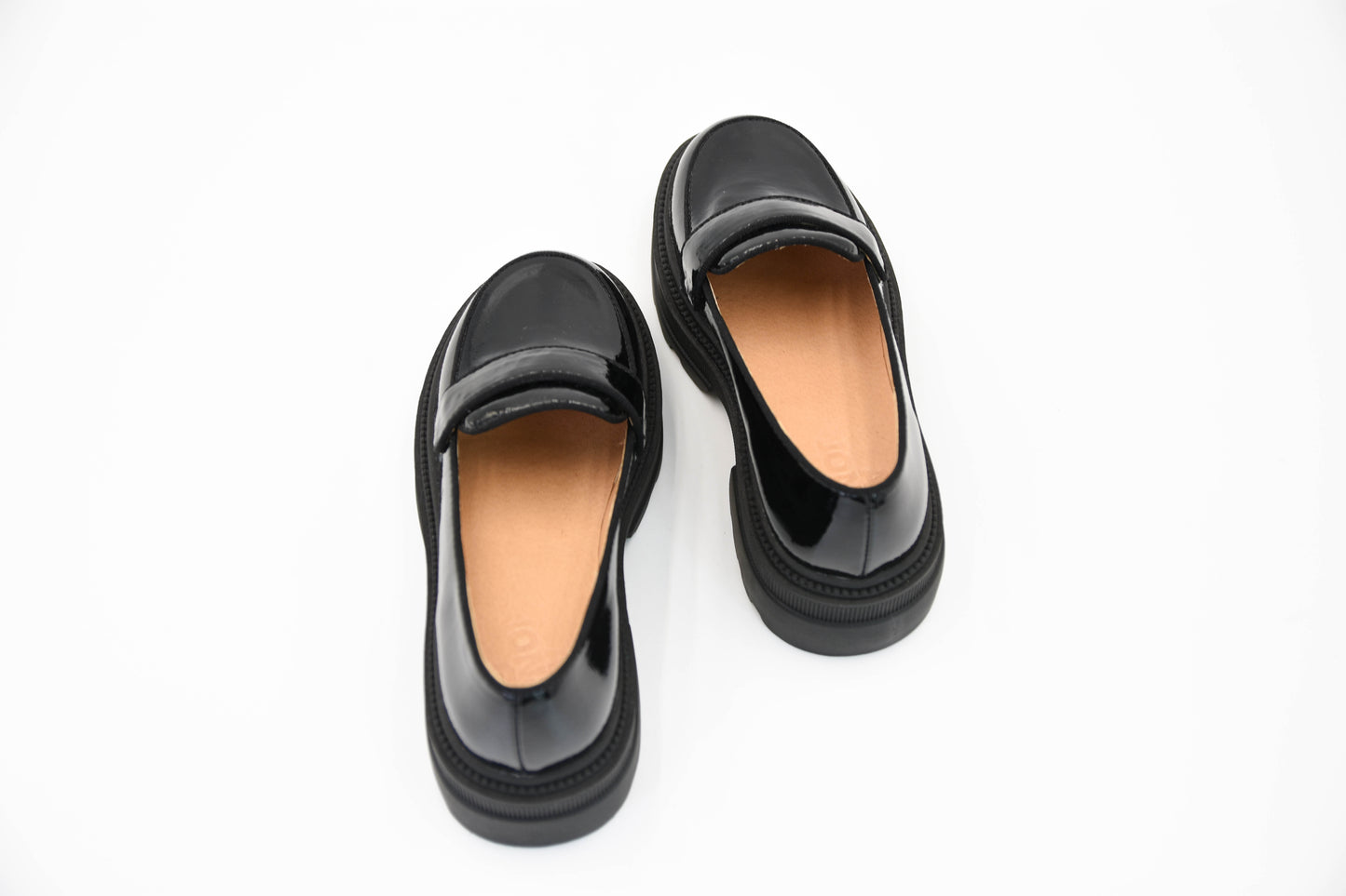 Ava Black Patent 簡約厚底鞋(黑色)