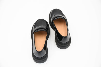 Ava Black Patent 簡約厚底鞋(黑色)